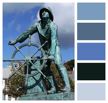 Fisherman Gloucester Massachusetts Statue Image